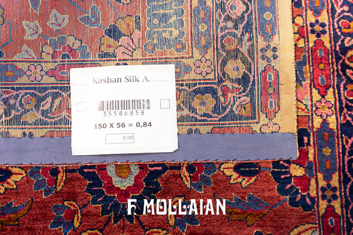 Tapis Kashan en Soie n°:35586858