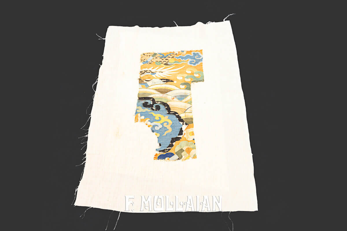 Multicolor Royal Antique Small Fragment Chinese Silk Textile n°:90096769 -  Mollaian Farzin Carpets