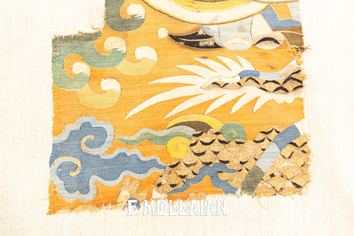 Textile Antique en Soie royale chinoise Petit fragment n°:90096769