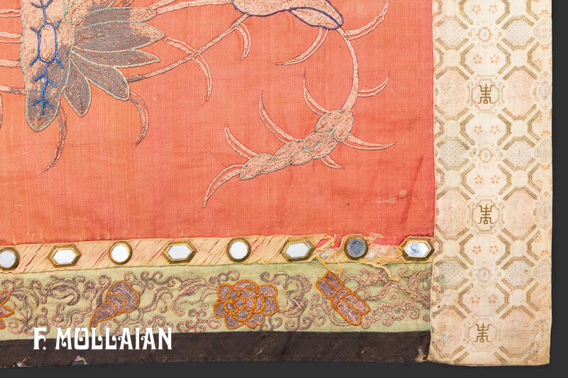 Pair of Antique Chinese Silk Textile n°:30953347