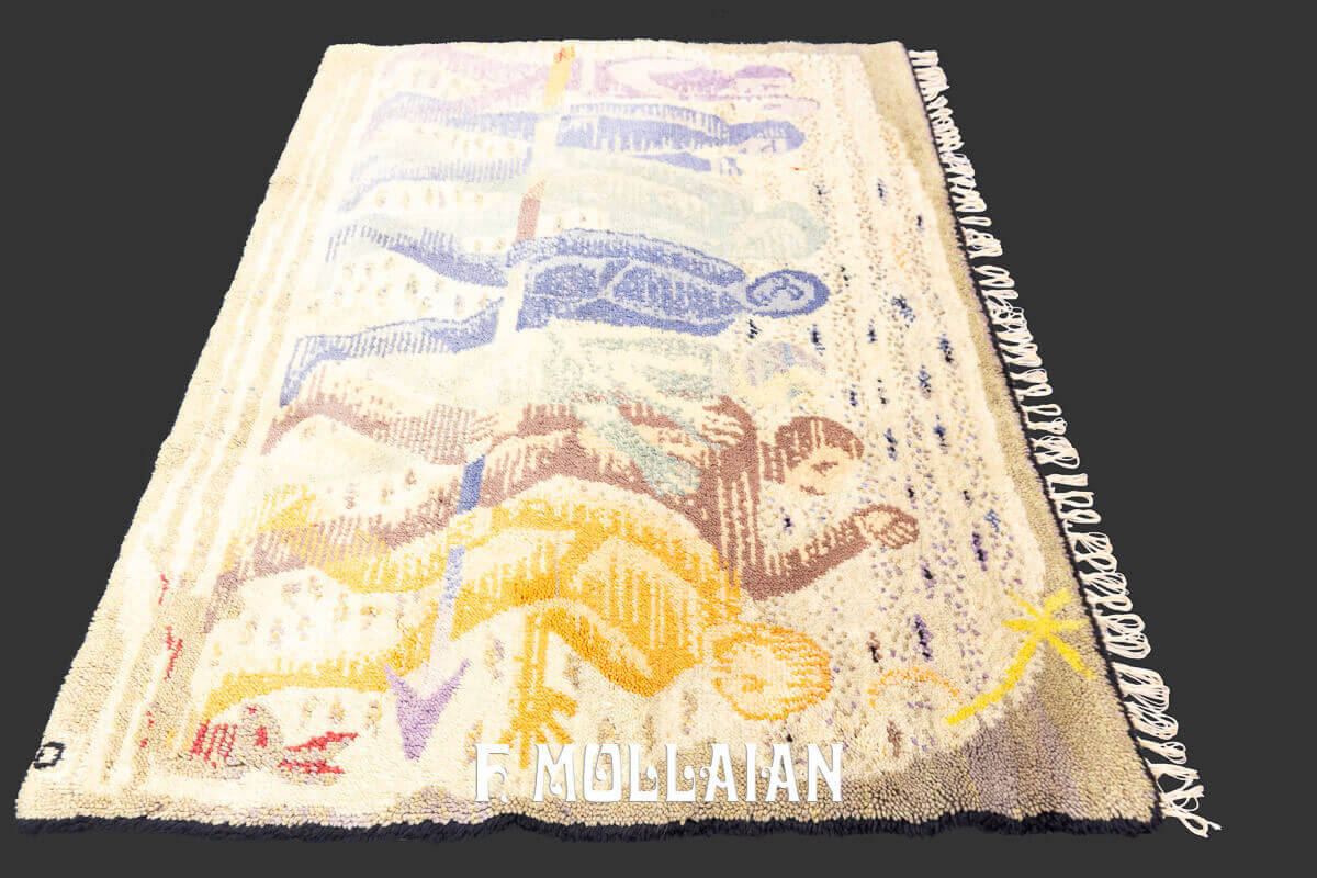 Tapis Européen Pictural à Poils Longs (Peinture Moderne) n°:692173