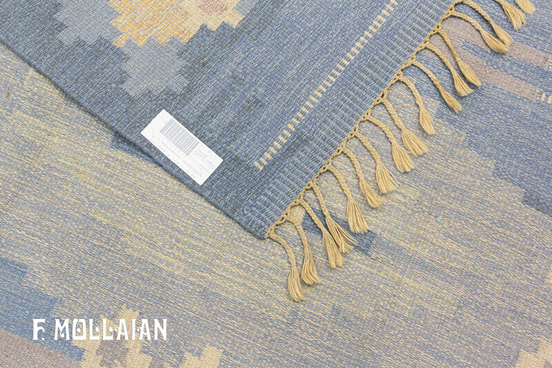 Semi-Antique Swedish Kilim n°:14040292