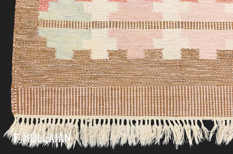 Semi-Antique Swedish Kilim n°:28387777