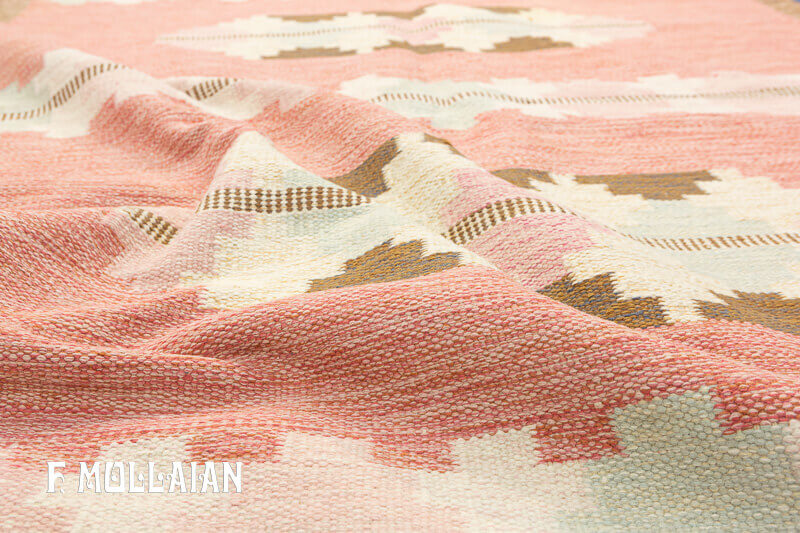 Semi-Antique Swedish Kilim n°:28387777