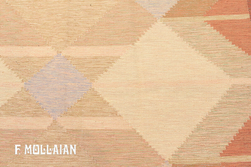 Semi-Antique Swedish Kilim n°:73320174