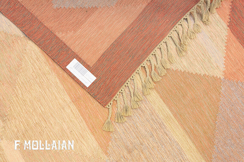 Semi-Antique Swedish Kilim n°:73320174