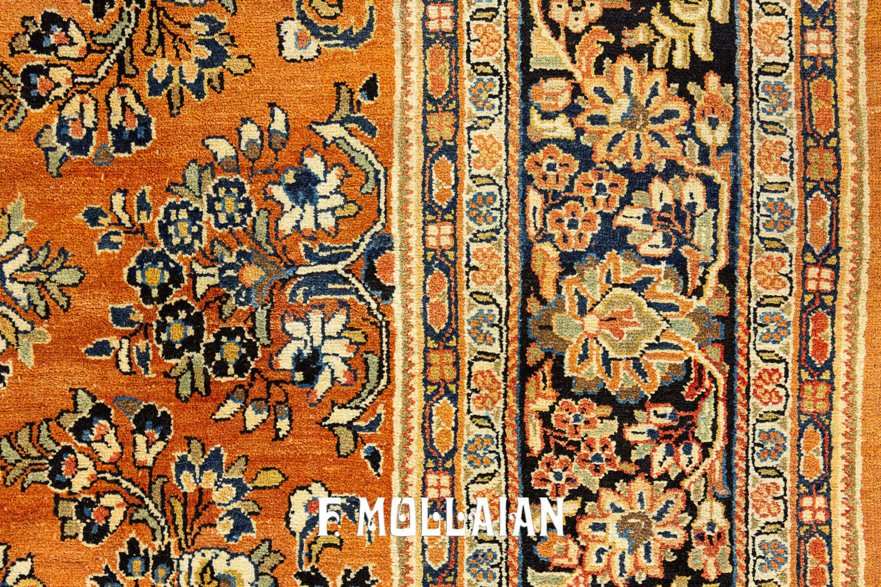 Hand-knotted Floral and All-over Persian Saruk Antique Carpet n°:49622648
