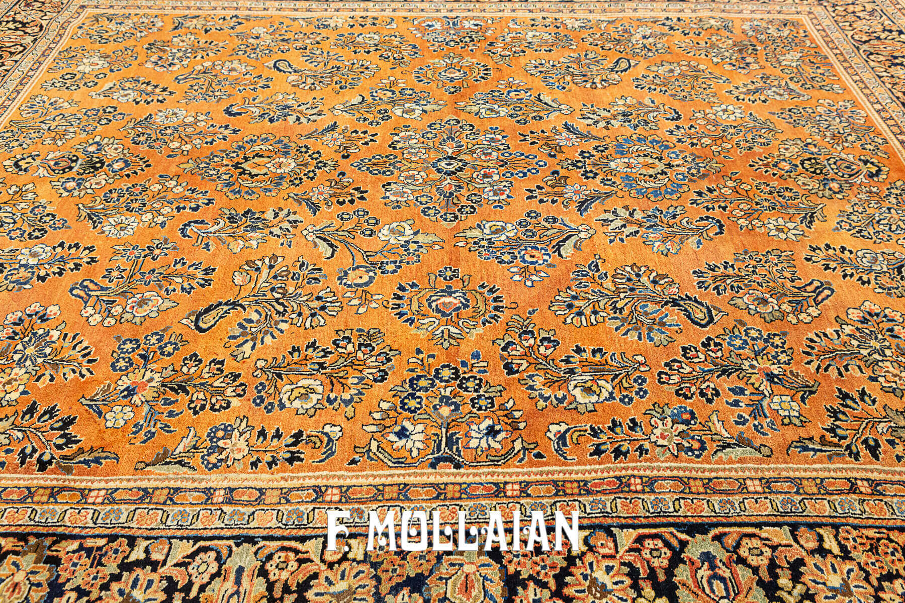 Hand-knotted Floral and All-over Persian Saruk Antique Carpet n°:49622648