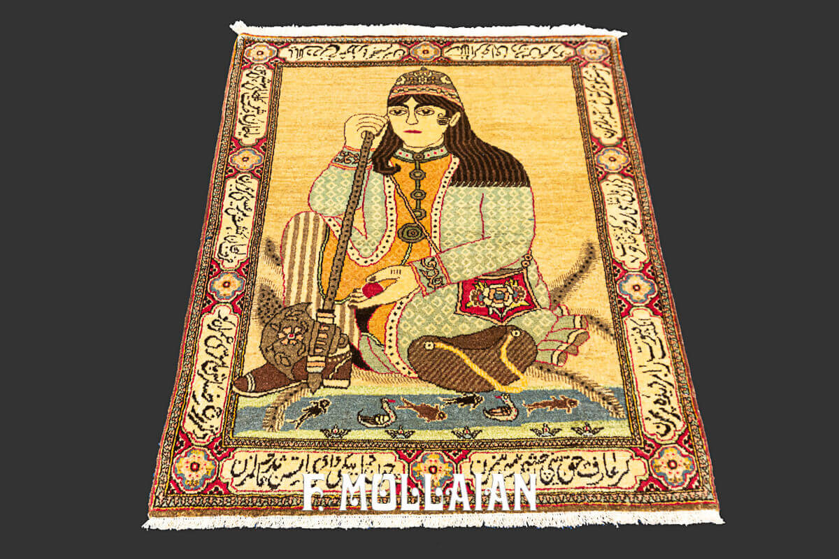 Tapis Pictural Kashan (Shàh Nemat-allàh) n°:10847659