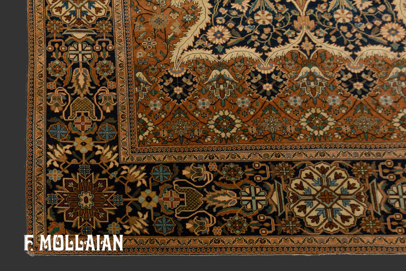 Antique Persian Kashan Mohtasham Rug (203x137 cm)