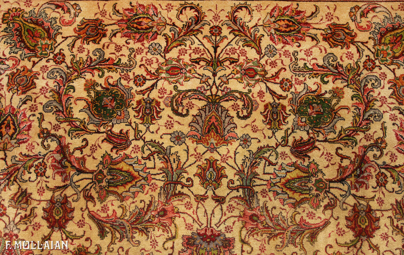 Antique Silk Rug Persian Tabriz n°:15632505