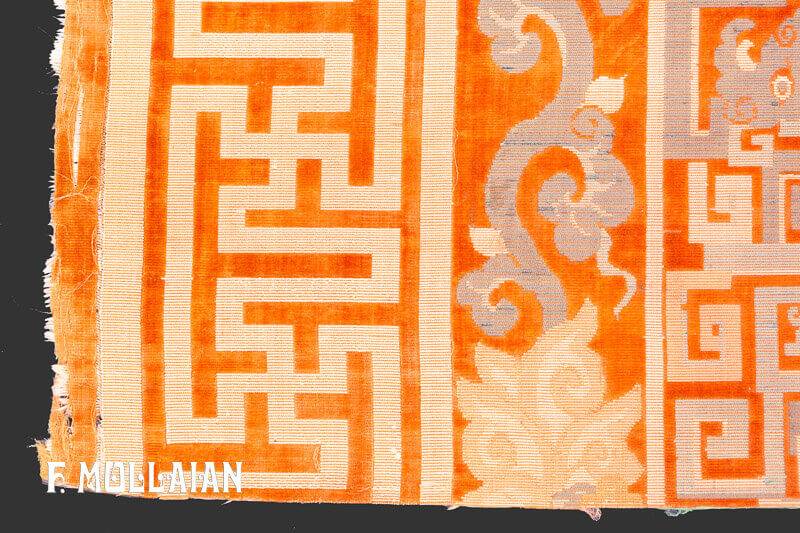 Antique Chinese Silk&Metal Imperial Textile n°:23466165