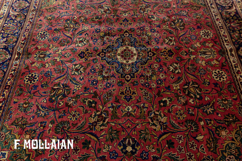 Antique Persian Kashan Silk Rug n°:40582547
