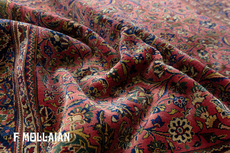 Antique Persian Kashan Silk Rug n°:40582547