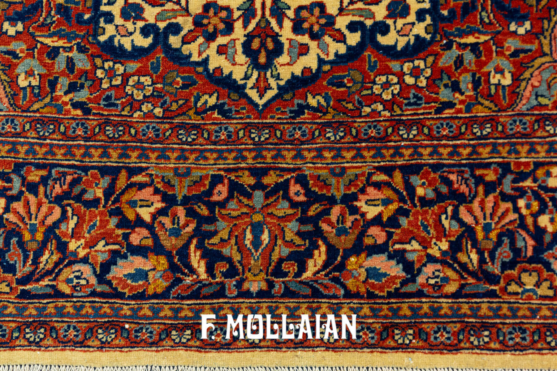 Tapis Persan Kashan Laine de Kurk n°:49896480
