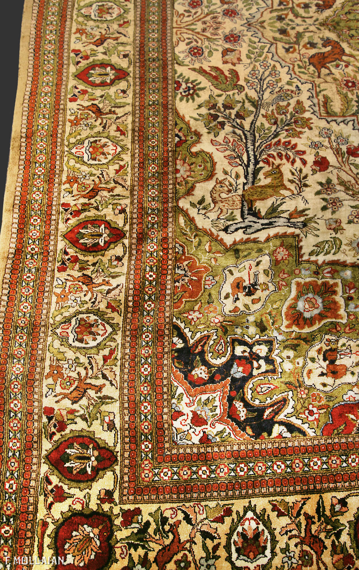 Tabriz Silk Rug, Semi-Antique Persian Carpet n°:54736387
