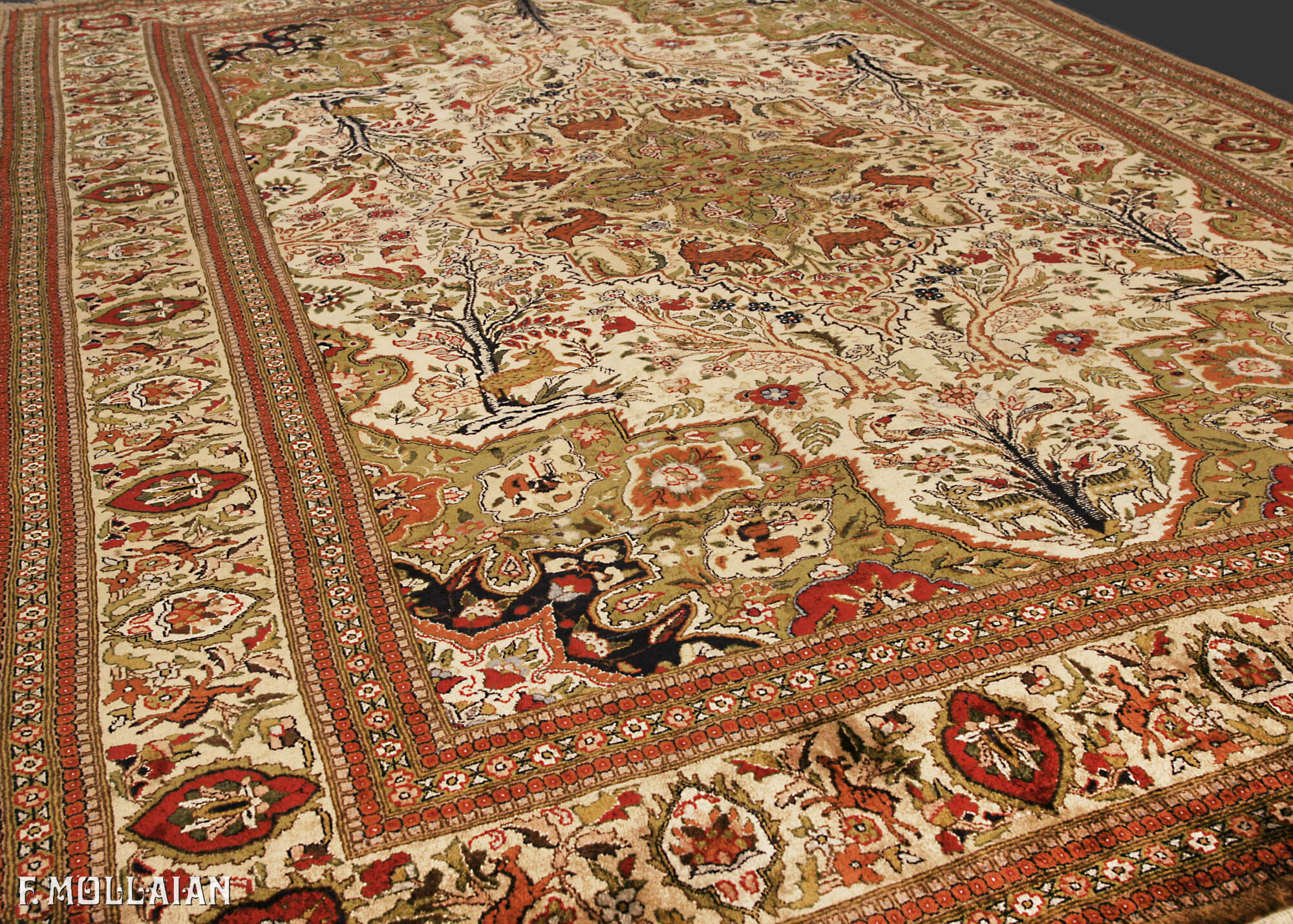 Tabriz Silk Rug, Semi-Antique Persian Carpet n°:54736387