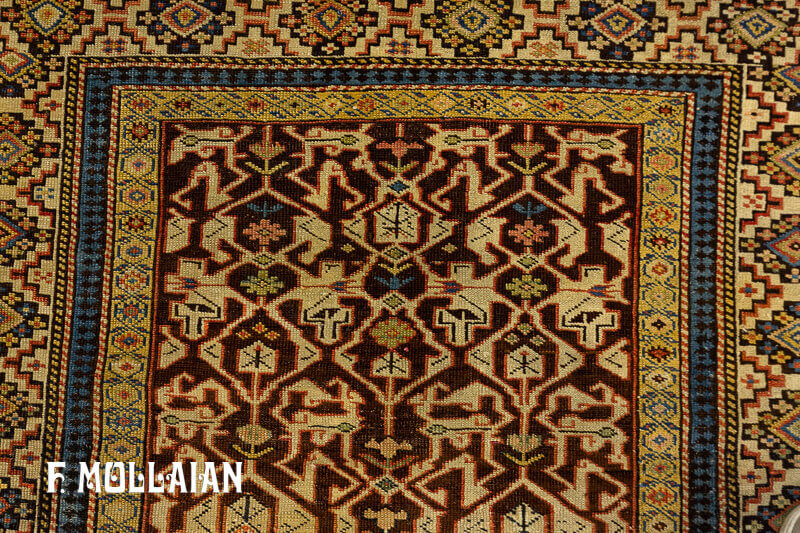 All-over Antique Caucasian Konakend Rug n °: 98466135