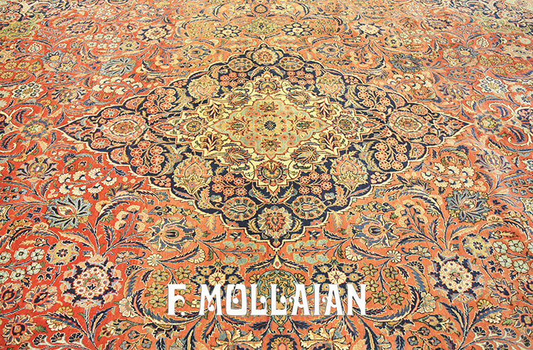 Antique Persian Kashan Kurk Carpet n°:21529851