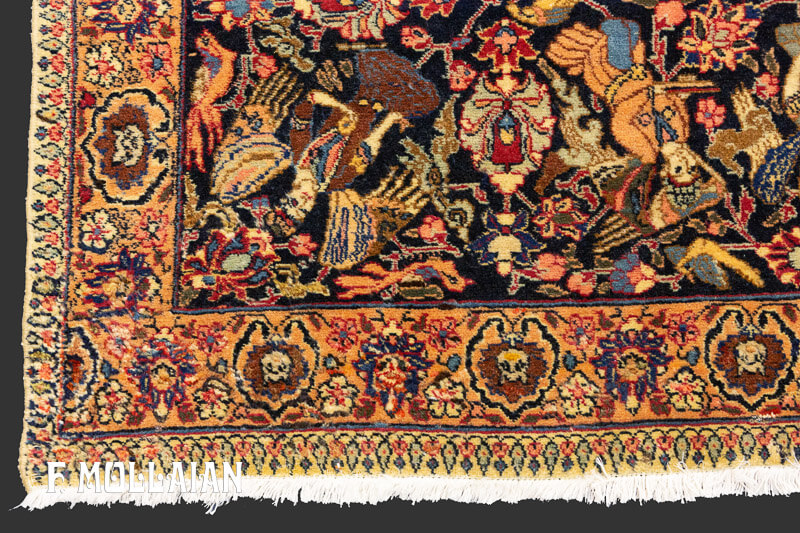 Tapis Tabriz au Motif de Chasse n°:31628658