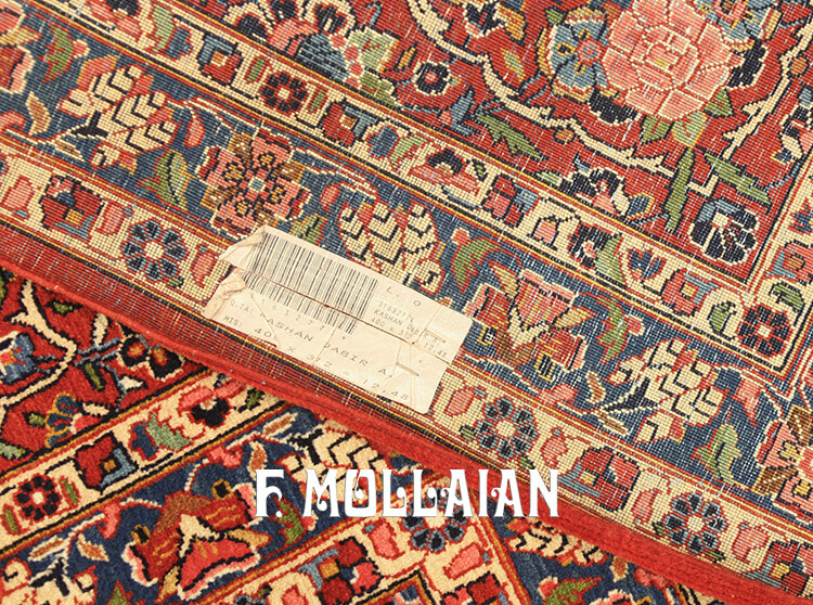 Tappeto Grande Persiano Antico Kashan Dabir n°:31632772