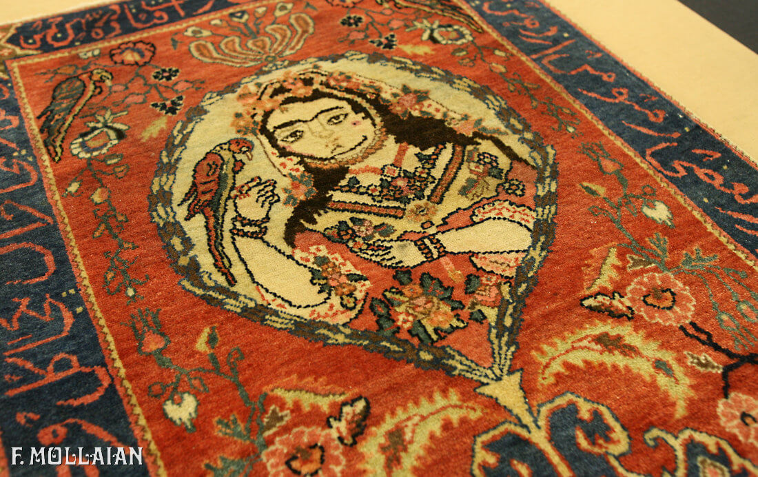 Antique Persian Pictorial Saruk Rug n°:42903752