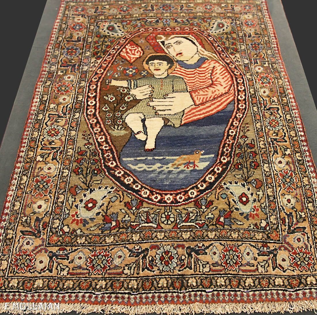 Tapete Persa Antigo Kashan Mohtasham n°:60514219