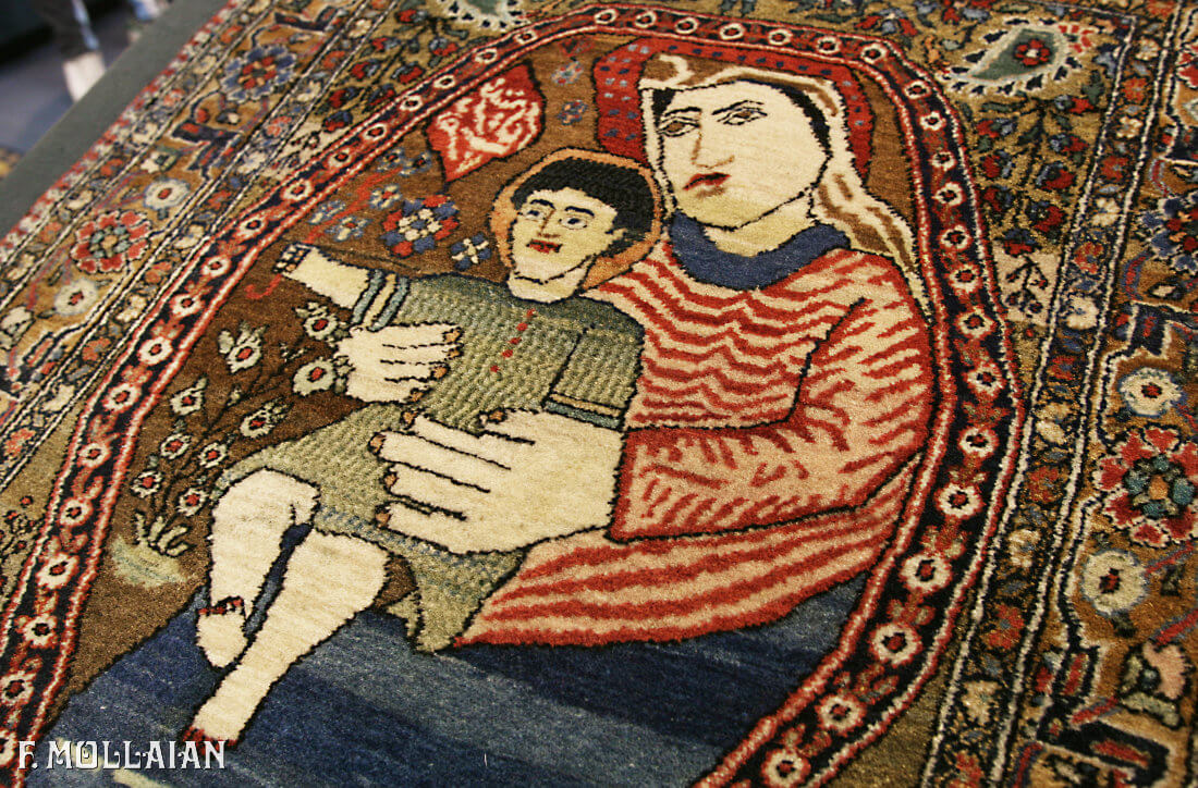 Tapete Persa Antigo Kashan Mohtasham n°:60514219