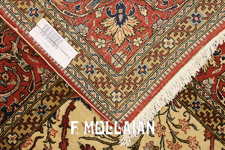 Alfombra Persa Semi-Antigua Tehran Lana y Seda n°:73710173