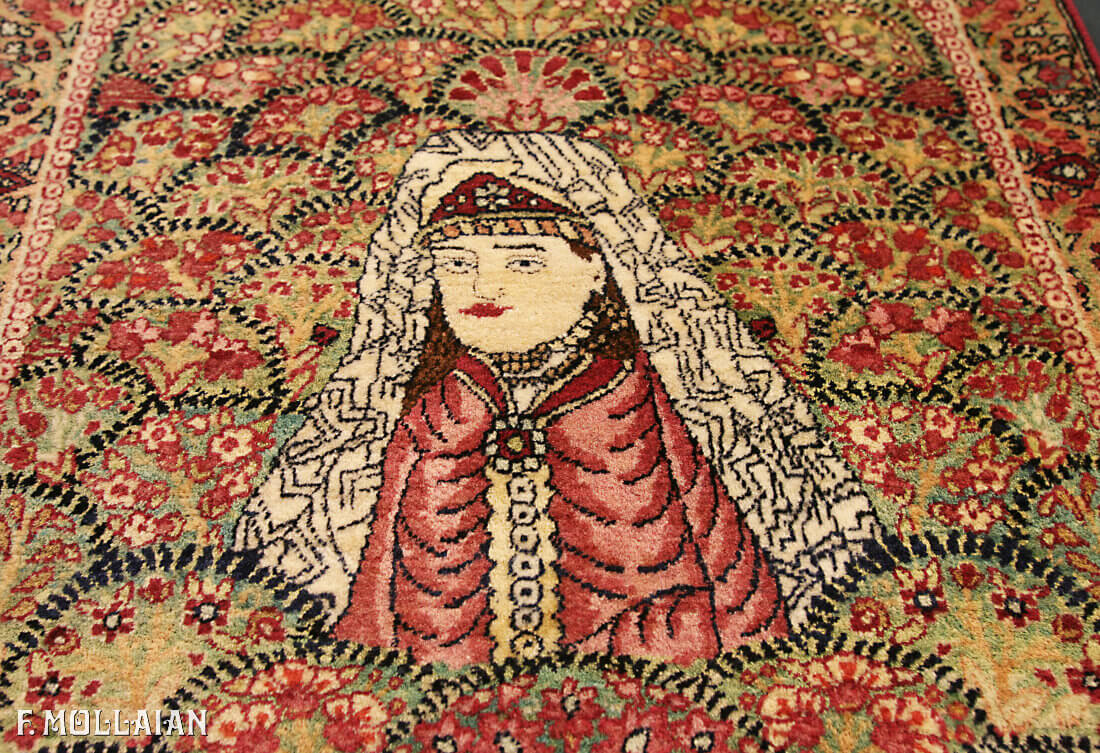 Tapis Persan Antique Kerman Ravar n°:77149483