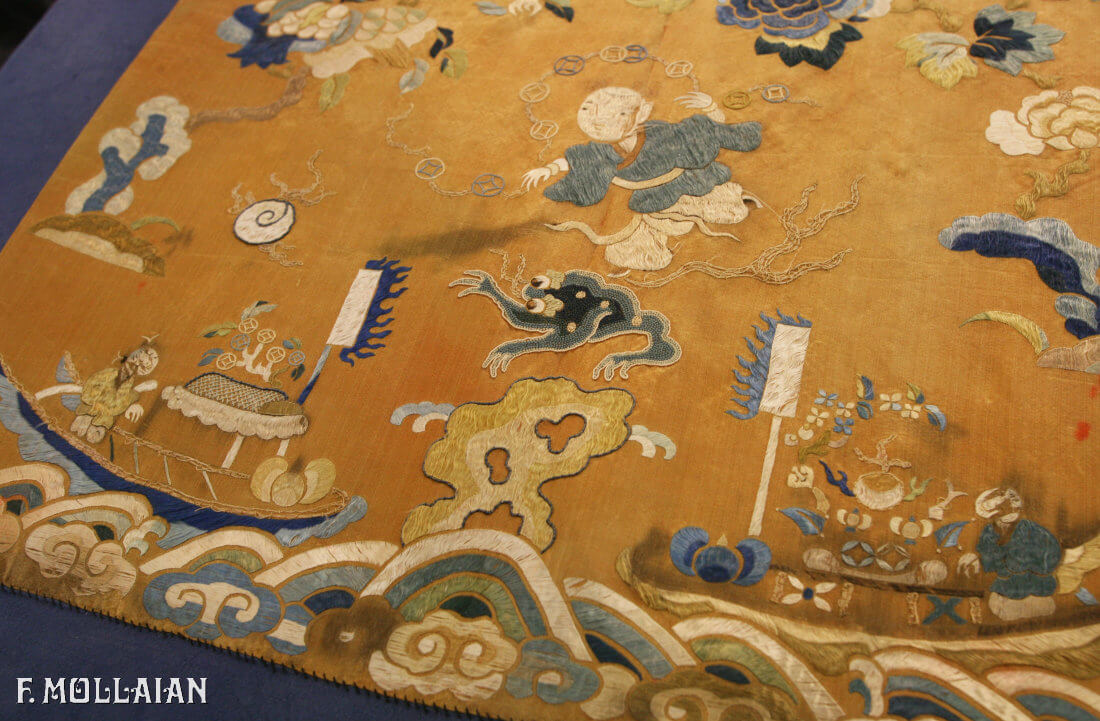 Antique Chinese Textile Silk n°:80382994