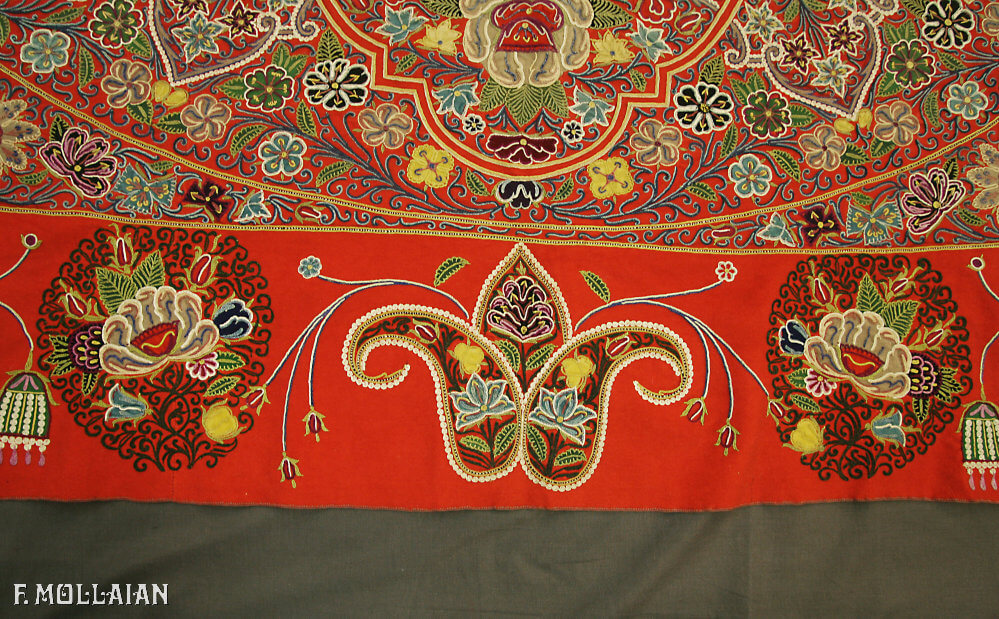 Textil Persa Antiguo Rashti-Duzi n°:91106240