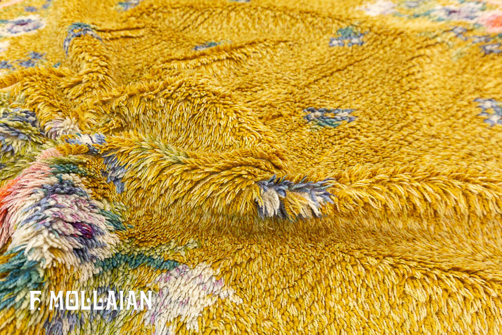 Yellowish Vintage Rya Swedish Rug n°:11692802