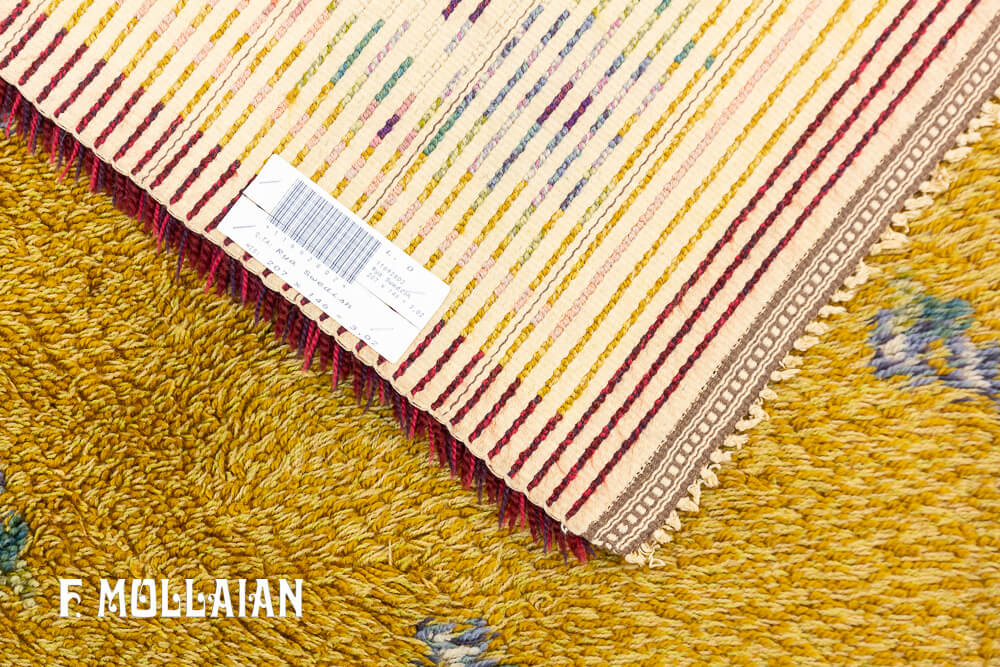 Yellowish Vintage Rya Swedish Rug n°:11692802