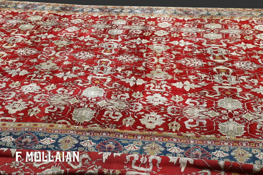 Magnifique Tapis Indien Du Palais D&rsquo;Agra n°:17107827