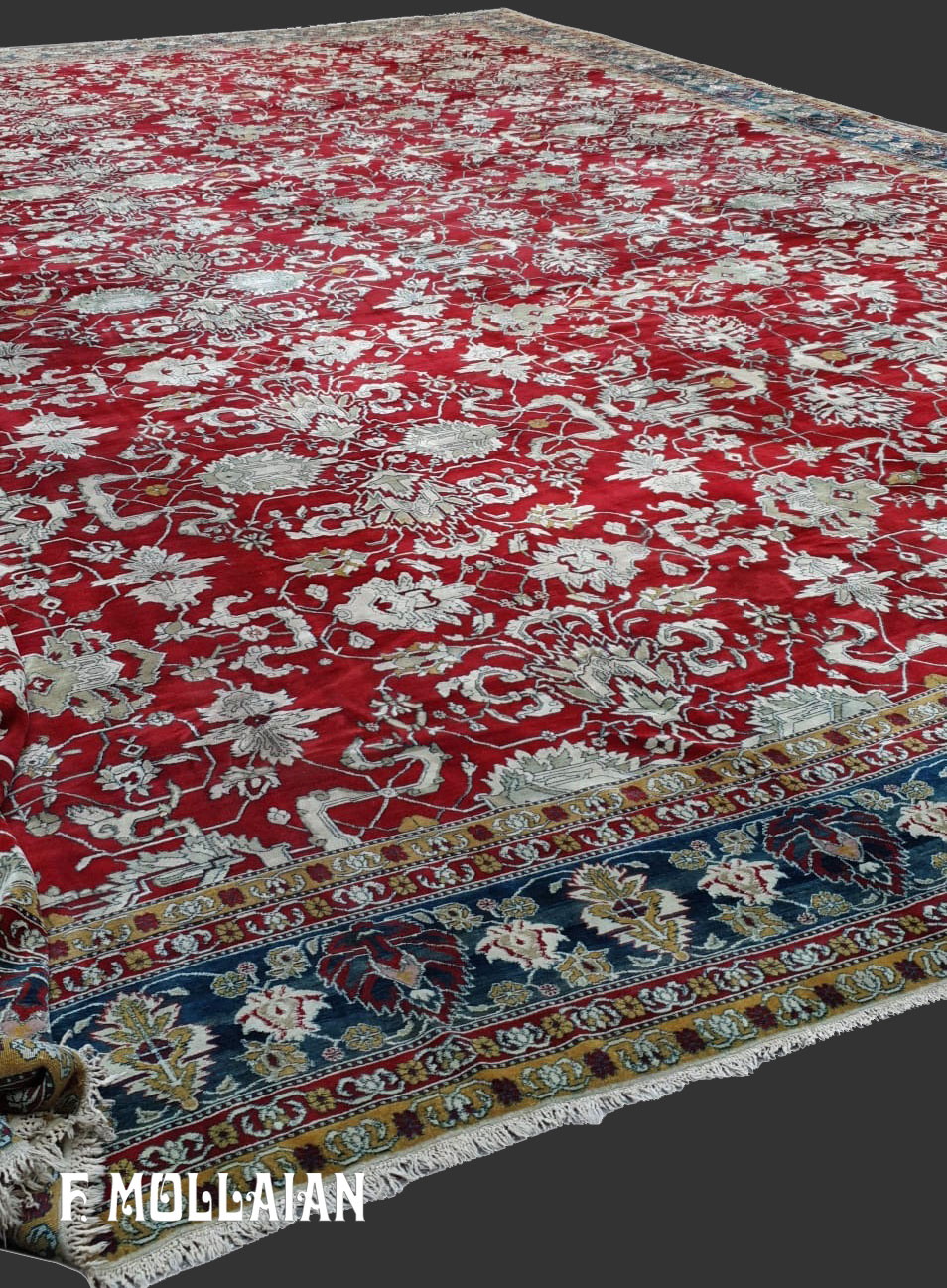 Magnifique Tapis Indien Du Palais D&rsquo;Agra n°:17107827
