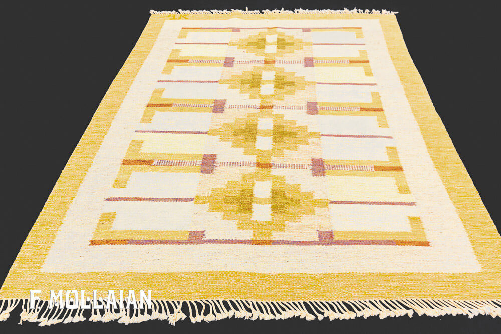 Semi Antique Swedish Kilim n°:24664785