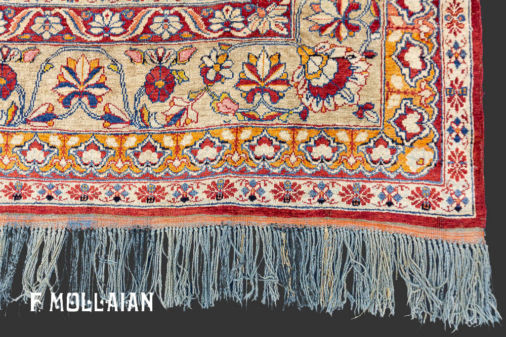 Persian Kerman Silk Antique Prayer Design Rug n°:25446477