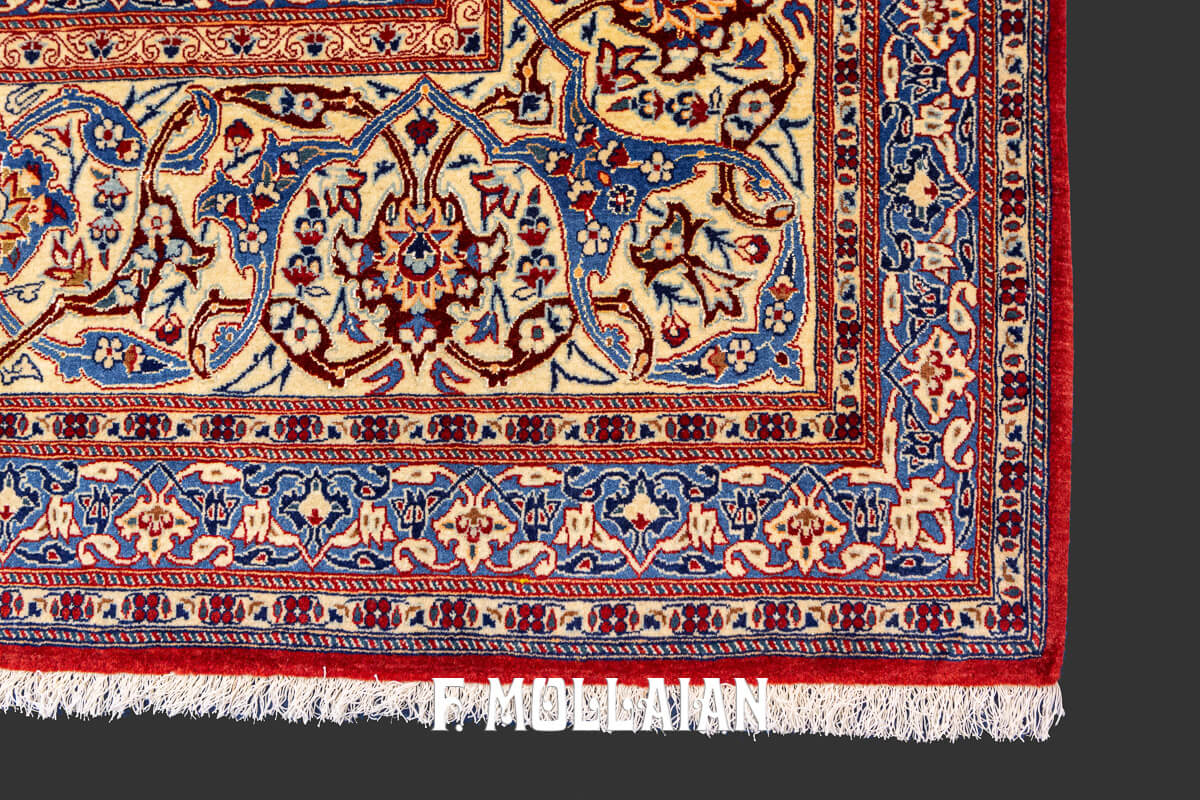 All-over Persian Nain Tudeshk Hand-knotted Semi-Antique Rug n°:360465