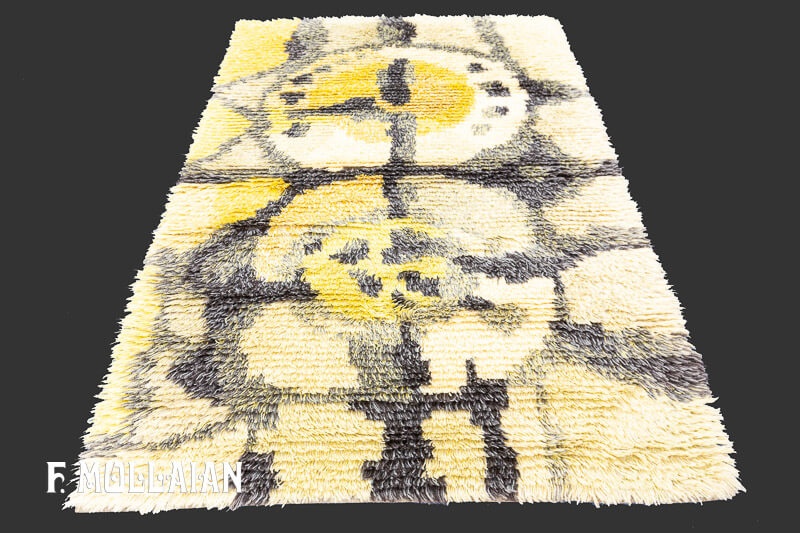 Vintage Swedish Rya Rug n°:38065348