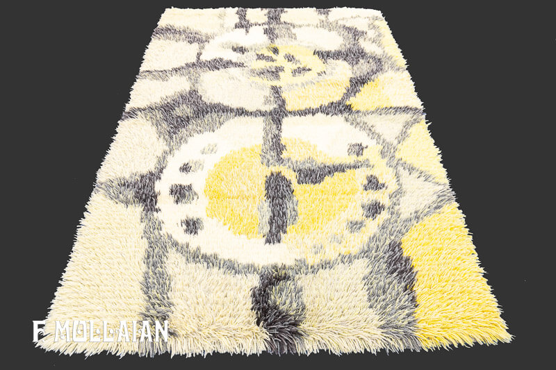 Vintage Swedish Rya Rug n°:38065348