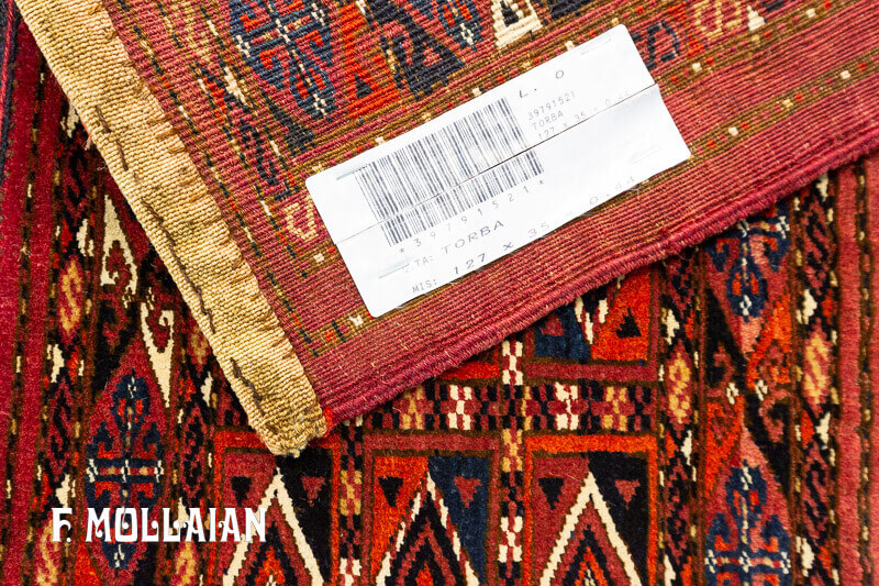 Antique Turkmen Torba Rug n°:39791521