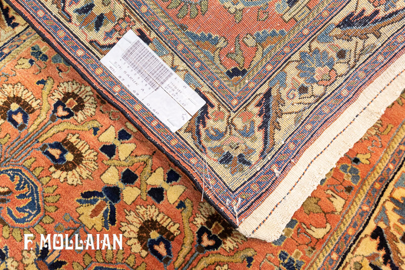 Antique Persian Saruk Small Rug n°:39906486