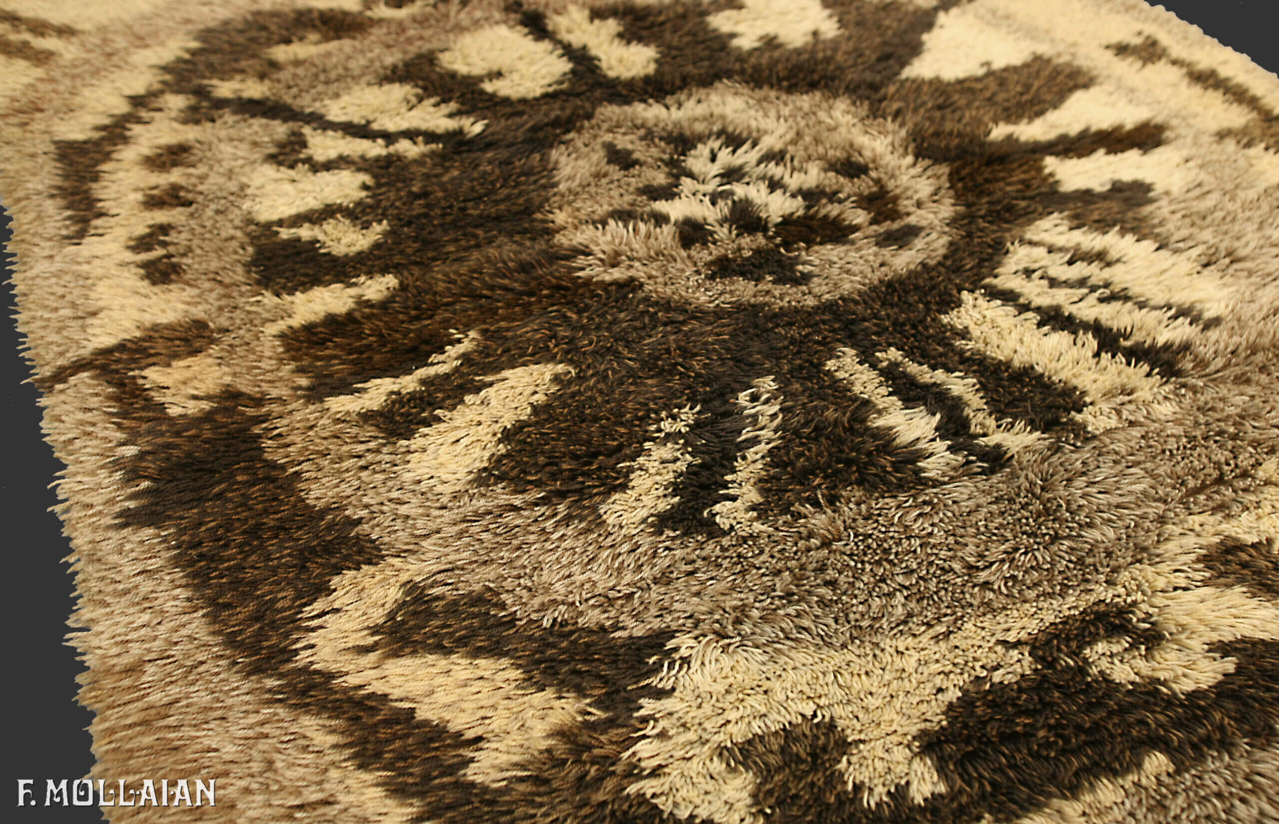 Tapis Suédois Semi-Antique Rya n°:43344740