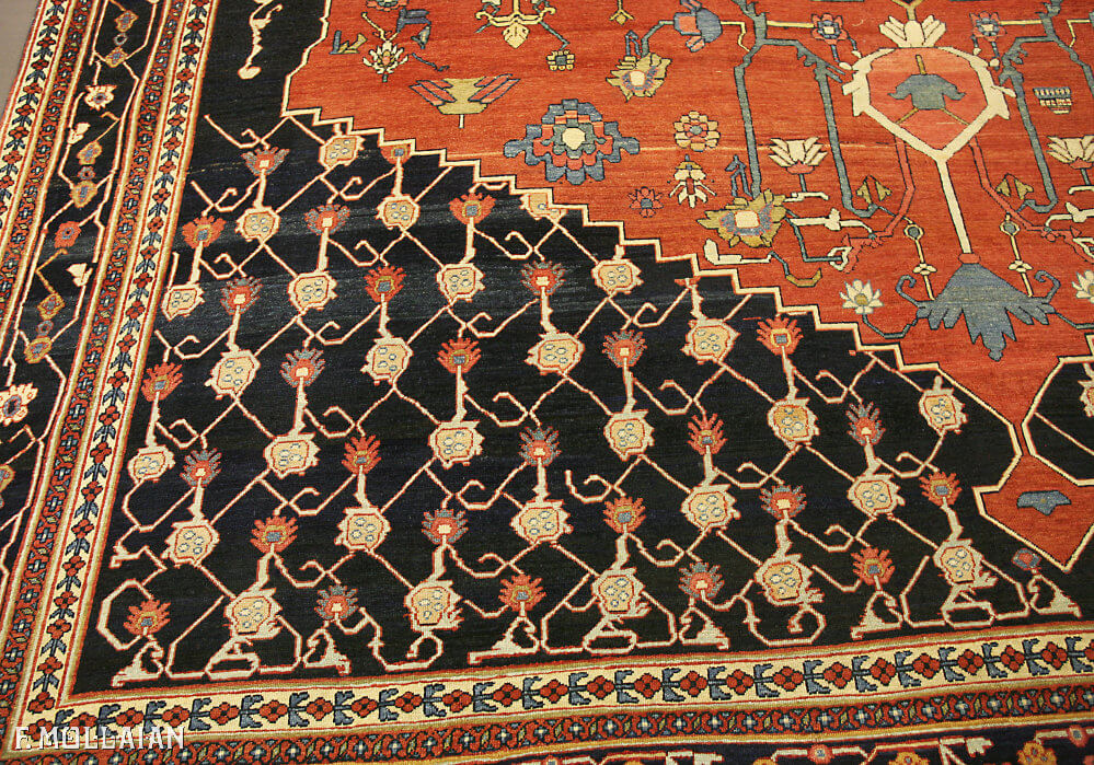 Alfombra Persa Antigua Serapi/Senneh n°:48458688