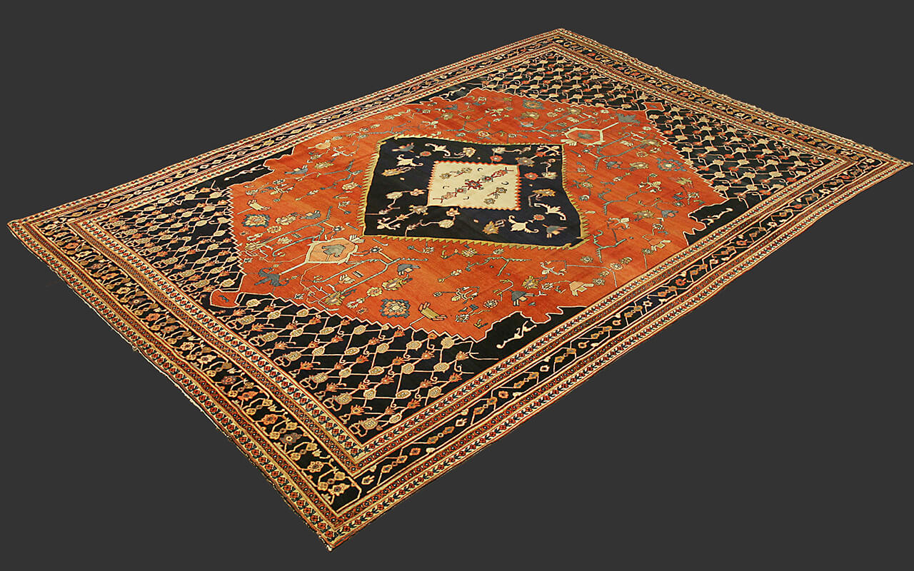Alfombra Persa Antigua Serapi/Senneh n°:48458688