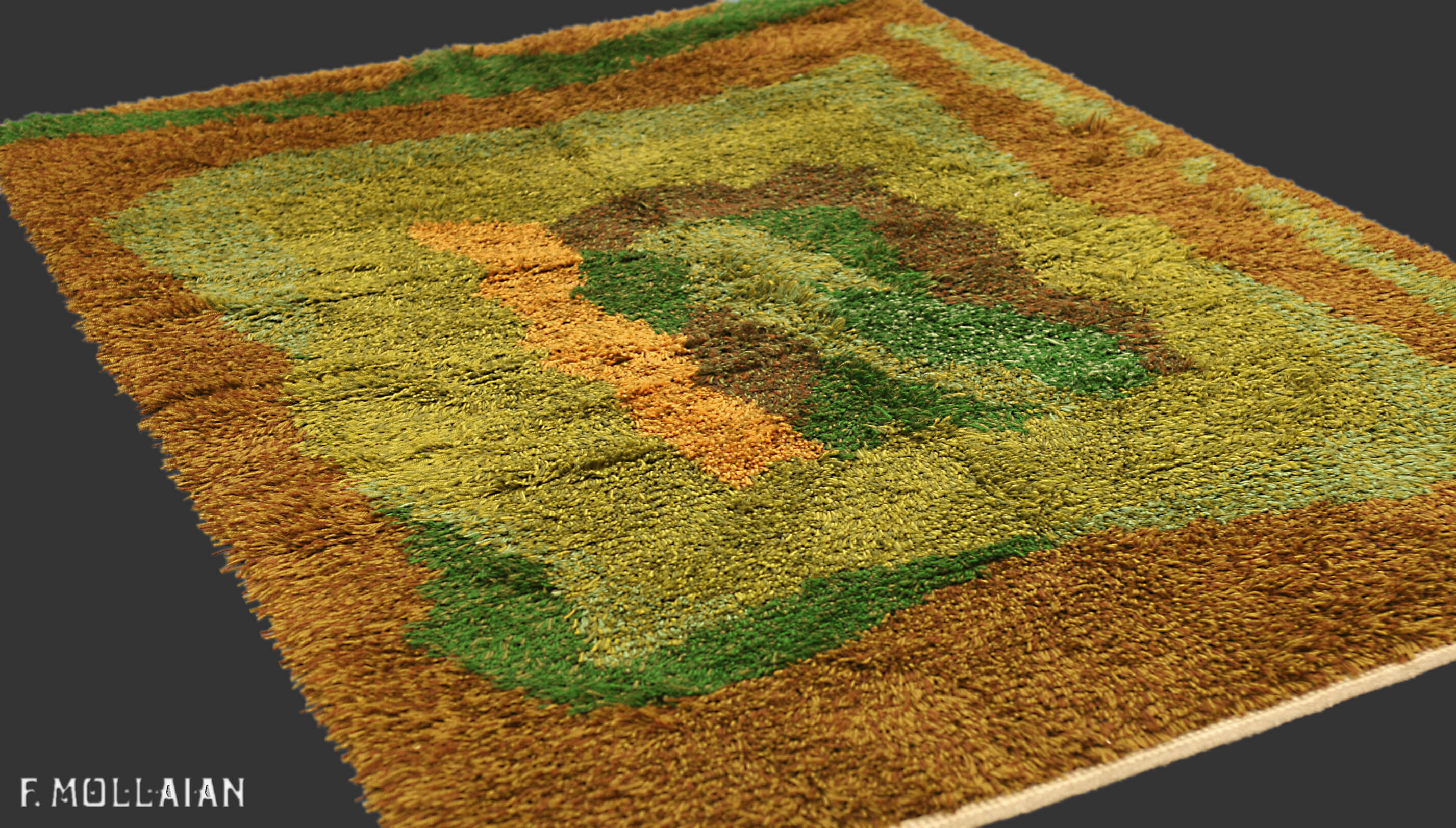 Tapis Suédois Semi-Antique Rya n°:51123854