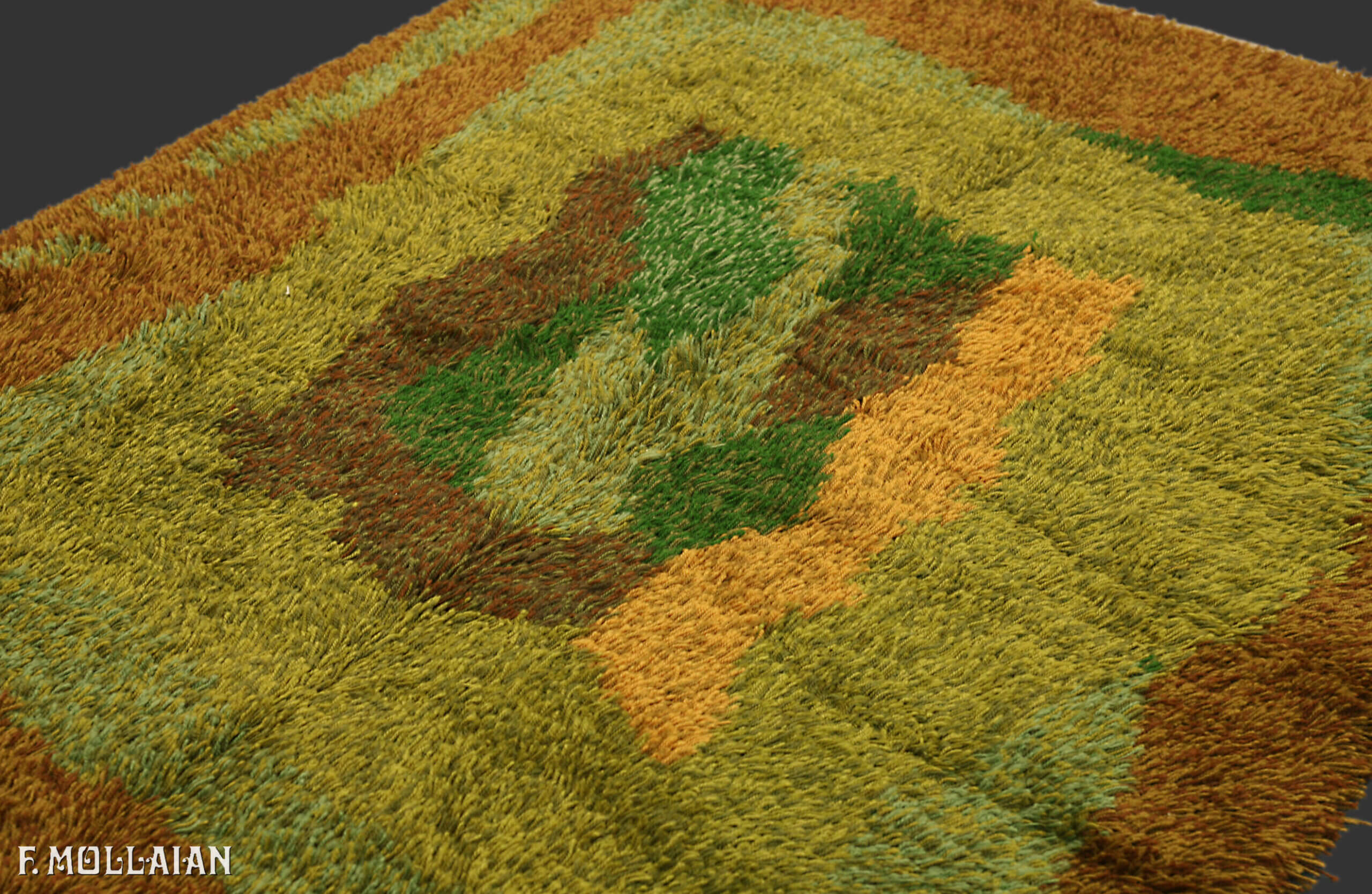 Tapis Suédois Semi-Antique Rya n°:51123854