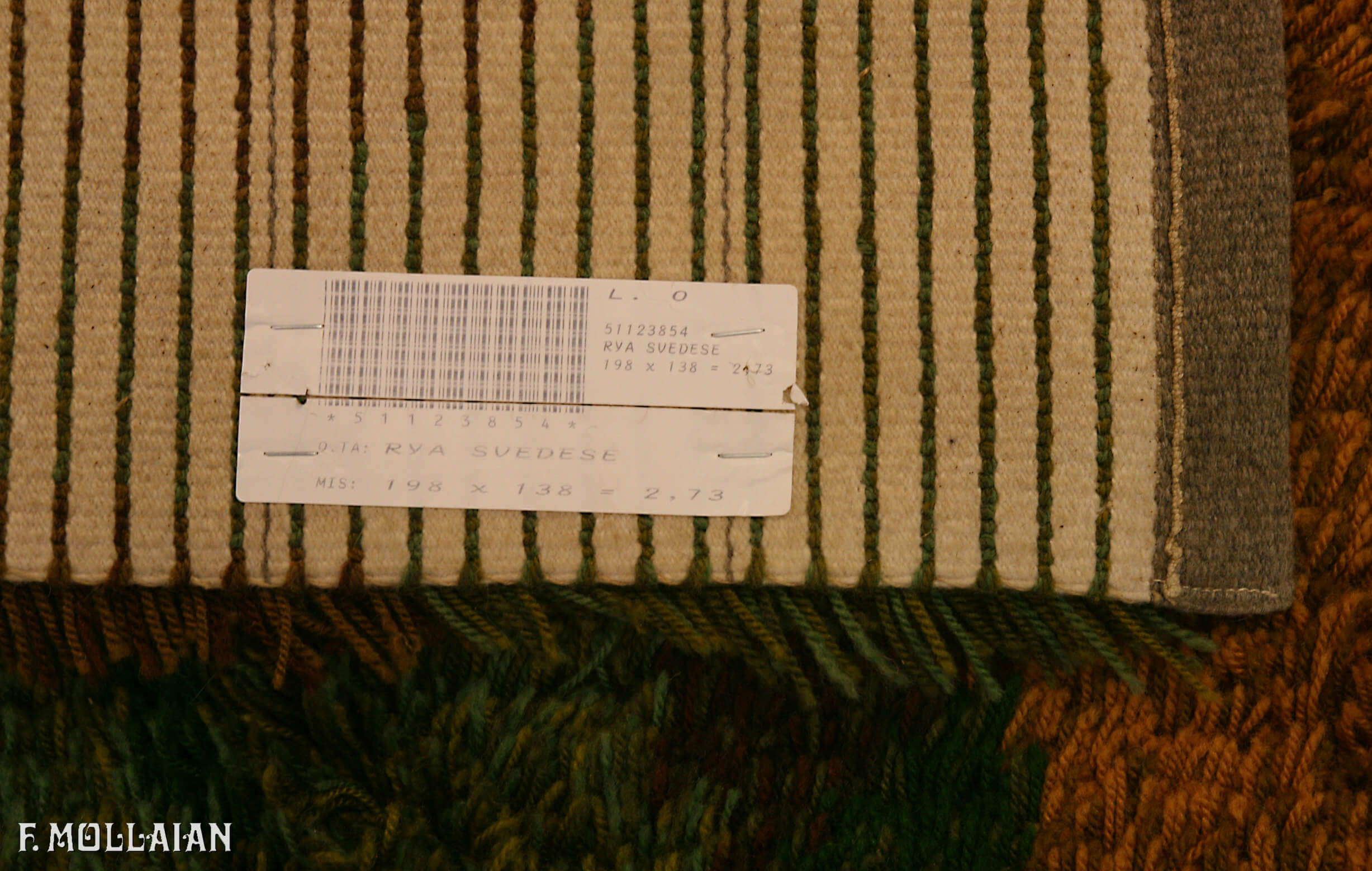 Tapis Suédois Semi-Antique Rya n°:51123854