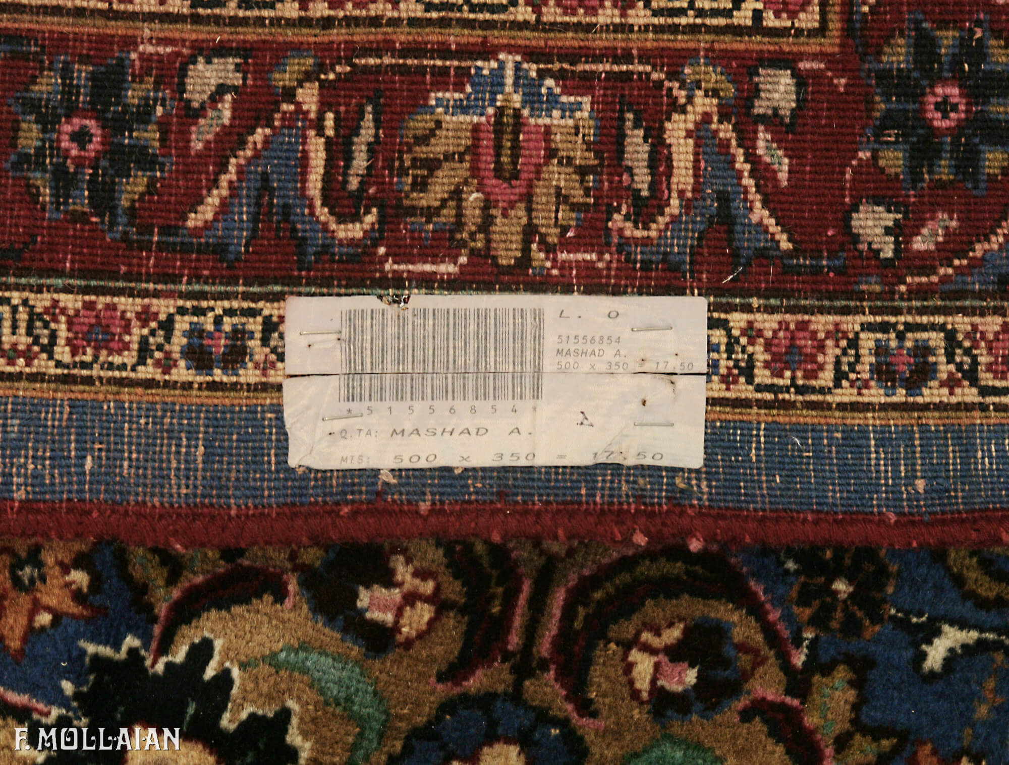 سجادة كبيرة ايراني شبه أنتيك مشهد کد:۵۱۵۵۶۸۵۴